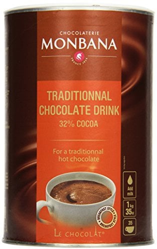 Monbana Schokoladenpulver 1kg Dose (mind. 32% Kakao), 1er Pack (1 x 1 kg)