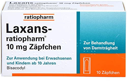 Laxans-ratiopharm Zäpfchen bei Darmträgheit, 10 St. Zäpfchen