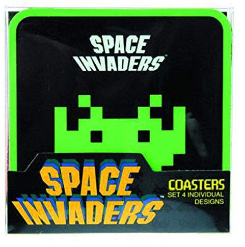 50Fifty Space Invaders Untersetzer-Set, 4-teilig