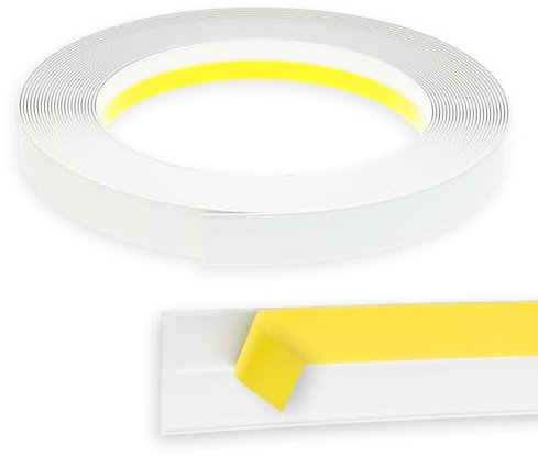 Nobily Fensterleiste 50mm ohne Lippe, 1 m bis 50 m/PVC - Fensterleisten Flachleisten Kunststoffleisten Profileleisten Abschlussleisten Zierleisten zur Fenster Montage, Made in Germany