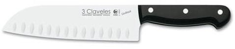 CUCHILLO SANTOKU UNIBLOCK ALVEOLADO 18 cm - 7 FH 3C