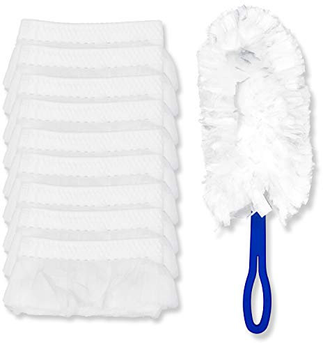 BELLANET Microfaser Staubmagnet waschbar - Staubwedel elektrostatisch & ultrahygienisch, Mikrofasern Staubwischer, 1 Griff + 10 Duster