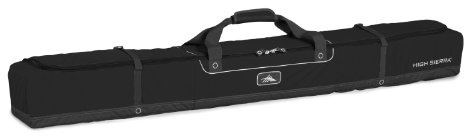 High Sierra Padded Ski Bag for Single Pair of Skis, Black, Up to 6 Feet