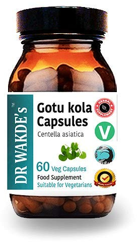 DR WAKDE'S Gotu kola Kapseln (Mandukparni, Centella asciatia, 60 Veg Caps, Ayurveda-Ergänzung, Vegan, Kräuter, Natürlich)