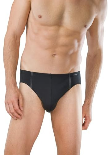 Schiesser Herren 3 Pack Mit Weichem Bund - Essentials Slip, Schwarz_205221, 4/ S EU