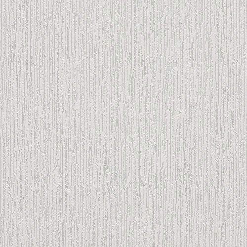 Lancashire Wallpaper Fleur à Paillettes Argenté 9731 Papier Peint texturé – Blanc