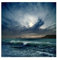 Paul Sinus Art 80x80cm - WANDBILD Meer Wellen Sturm Berge Wolken - Leinwandbild auf Keilrahmen modern stilvoll - Bilder und Dekoration