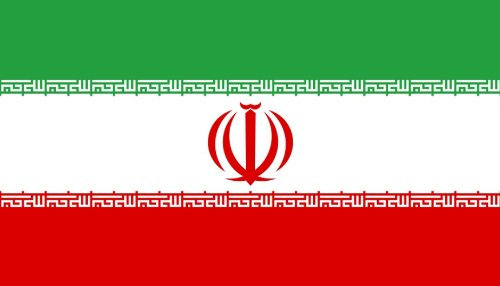 Bandera de Irán 90 x 150 cm, con banda reforzada para el izado)