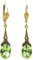 Ohrhänger Gold Jugendstil Kristalle Peridot Hellgrün NOBEL SCHMUCK