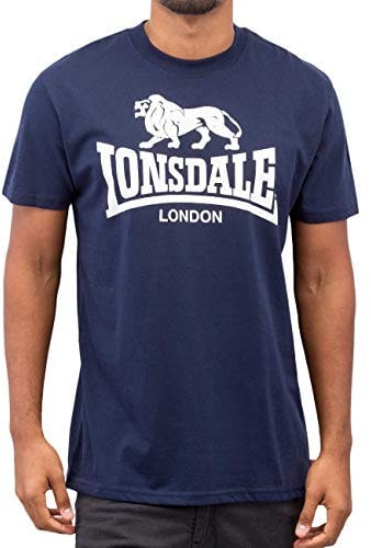 Lonsdale T-Shirt Logo - Camiseta Hombre, Color Azul, Talla XX-Large