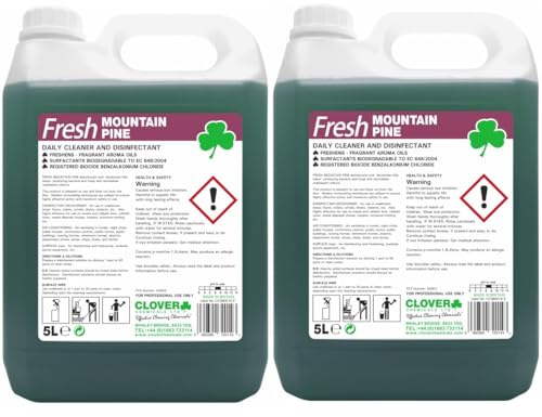Clover Chemicals BCC024-5 Fresh Mountain Pine Daily Cleaner Disinfectant, 5 L Jar (Pack of 2)