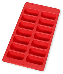 Lékué Cubitera de Caucho SBS con tapa, Rojo, Rectangular