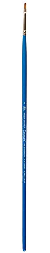 Winsor & Newton 5305003 Cotman Synthetikhaar Aquarellpinsel - Serie 555, Flachpinsel, langer Stiel mit exzellenter Sprungkraft, Farbtragekraft und Punktgenauigkeit - Nr 3, 3 mm