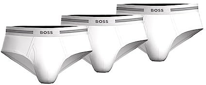 BOSS Herren 3er-Pack Slips aus Reiner Baumwolle Slip, Reinweß, Small
