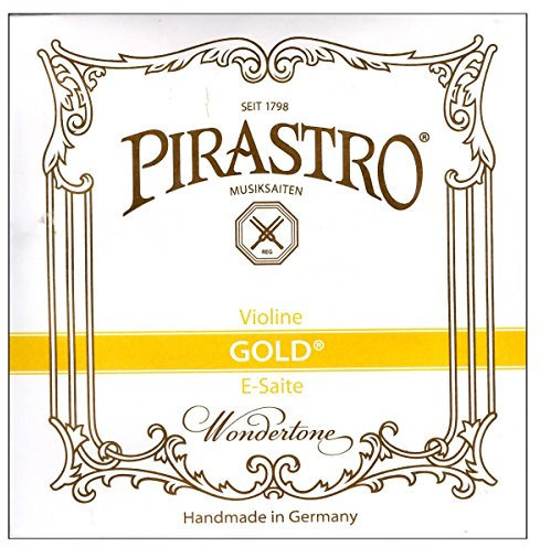 Pirastro Wondertone Gold Label Series - Cuerda para violín E, tamaño 4/4, extremo de bola mediano