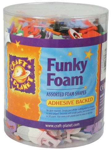docrafts Craft Planet Tub of Funky Foam Shapes - Letters & Numbers