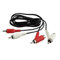 Schwaiger cikb5415 533 – Audio-Kabel (2 x Cinch, Stecker, 4 x RCA, männlich/weiblich, schwarz)