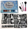 Ice Princess Glitter Tattoo Kit - 40 Disney Inspired Stencils, 6 glitters, Hypoallergenic Body Glue