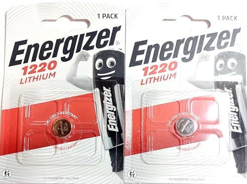 2 X Energizer Cr1220 3V Lthium Coin Cell Battery Dl1220 Car Keys Van Key Fob by Energizer