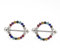 BodyJewelryOnline Erwachsenen Paar LGBTQ Rainbow Gemmed Runde Brusthütchen - 14ga Piercing Barbells enthalten