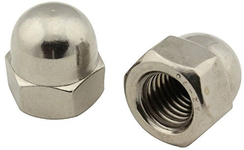 Hutmuttern (hohe Form) - M5 - (40 Stück) - DIN 1587 - Sechskant-Hutmuttern - Edelstahl A2 (V2A) - SC1587 | SC-Normteile