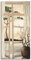 ARTLAND Wanddeko Leinwand Bilder Wandbild 50x100 cm Fensterblick Fenster Toskana Landschaft Fensterbild Sonnenuntergang T4OM