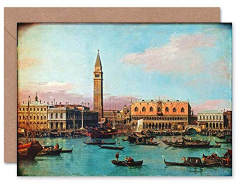 Wee Blue Coo Venedig Italien Canaletto Piazzetta Riva Degli Schiavoni Geburtstagskarte Grußkarte