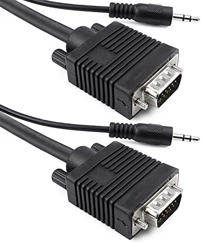 BeMatik - Super VGA-Kabel mit Audio-Buchse 3,5 mm männlich männlich 25 Meter