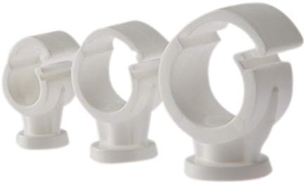 ForgeFix Pipe Clip - Single Cliplock - 28mm - White - Box 100