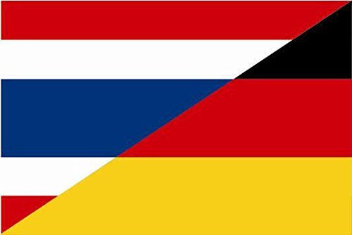 U24 Aufkleber Thailand-Deutschland Flagge Fahne 12 x 8 cm Autoaufkleber Sticker