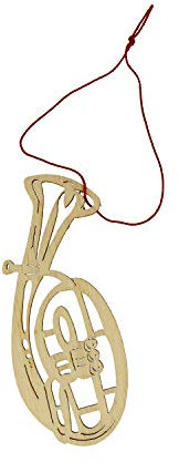 mugesh Anhänger Tenorhorn Pappelholz - Schönes Geschenk für Musiker