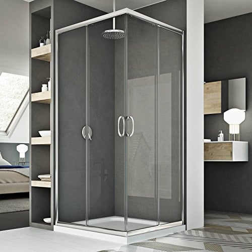 Idralite Mampara de Ducha 75x75CM H185 Transparente Mod. Junior