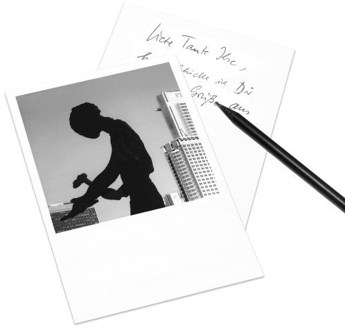 10er-Set Postkarte DIN A6 Frankfurt im Retro-Stil - Motiv: Hammering Man