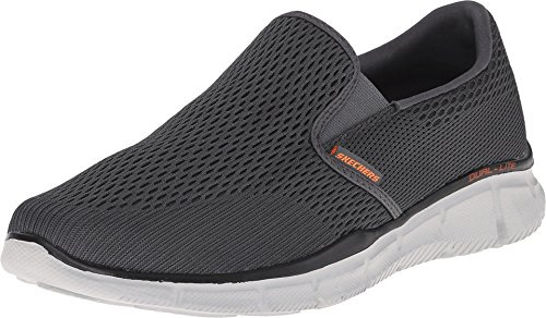 Skechers Herren Equalizer Double Play Wide-51509W Fitnessschuhe, Grey (Charcoal/Orange), 44 EU