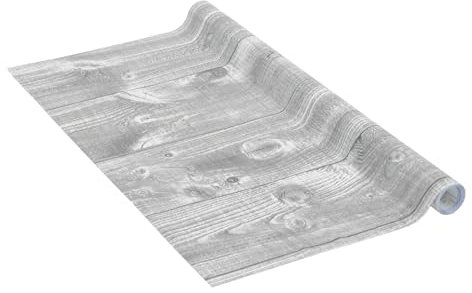 Venilia Klebefolie Perfect Fix® | Holzoptik Bretter Grau Holzfolie | 67,5cm x 2m, Stärke 150μ | selbstklebende Möbel-Folie, Dekofolie, keine Blasen, Küchenfolie | PVC ohne Phthalate | Made in EU