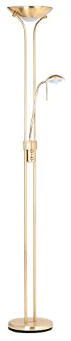 LITECRAFT Mother & Child Floor Lamp 2 Arm with Bulbs - (Satin Brass)