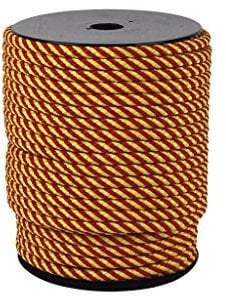 Cofan 08101032A Cuerda Trenzada helicoidal, Rojo y Amarillo, 12 mm x 50 m