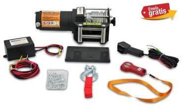 Winchpro Treuil électrique 12 V 1360 kg, 12 m de câble en acier, 2 télécommandes, plaque de montage