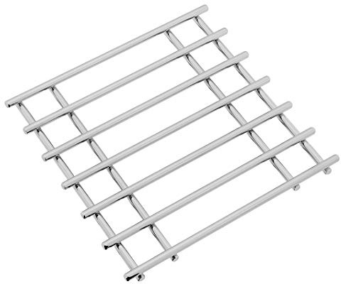Judge Square Trivet, 25 x 24 x 1.5 cm, Stainless Steel, Silver