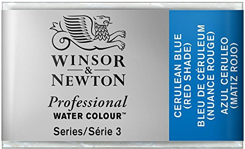 Winsor & Newton Professional Water Colour Paint Whole Pan, Cerulean Blue Red Shade