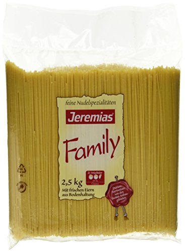 Jeremias Spaghetti, Family Frischei-Nudeln, 1er Pack (1 x 2.5 kg Beutel)