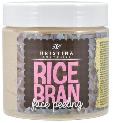 Rice Bran Face Scrub with Kaolin - Refreshes and Smoothes Skin 250g by Hristina Cosmetics