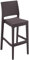 CLP Barhocker Jamaica Aus Polyrattan I Stapelbarer Garten-Hocker I 75 cm Sitzhöhe, Farbe:braun