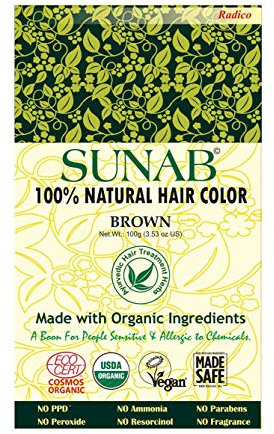 Radico 100% NATURAL SUNAB Brown 100% Natural BIO Organic Haircolor (Brown)