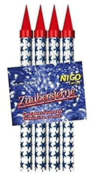 Nico 8 XXL Zaubersterne Eissterne Mega - Zimmerfontäne 100 Sekunden Brennzeit