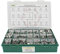 Sortiment M5 + M6 DIN 603 Edelstahl A2 (V2A) Flachrundschrauben mit Vierkantansatz (Schlossschrauben) - Set mit Schrauben, Scheiben (DIN 125, 127, 9021) + Muttern (DIN 934, 985) - 670 Teile