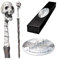 The Noble Collection - Death Eater Skull Character Wand - 14in (35cm) Wizarding World Wand with Name Tag - Harry Potter Film Set Movie Props Wands