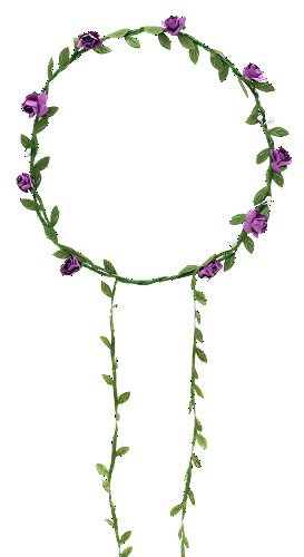 SANWOOD Haarkranz Blumenkranz Blumenschmuck Blumen Krone Hochzeit (Lila)
