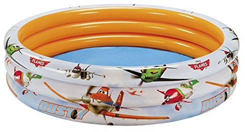 Intex 0775075 Planes Piscine Gonflable Composé de 3 Anneaux Vinyle Orange 7 x 30,5 x 27 cm