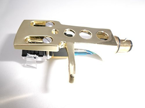 placcato in oro testina fonografica montaggio con mm CARTUCCIA PER TECHNICS SL 20, 20A, 220, 221, 23, 235, 23A, B2, B202, B205, B3, B303, H302,SL1000 MK2,SL1000 MK3 giradischi
